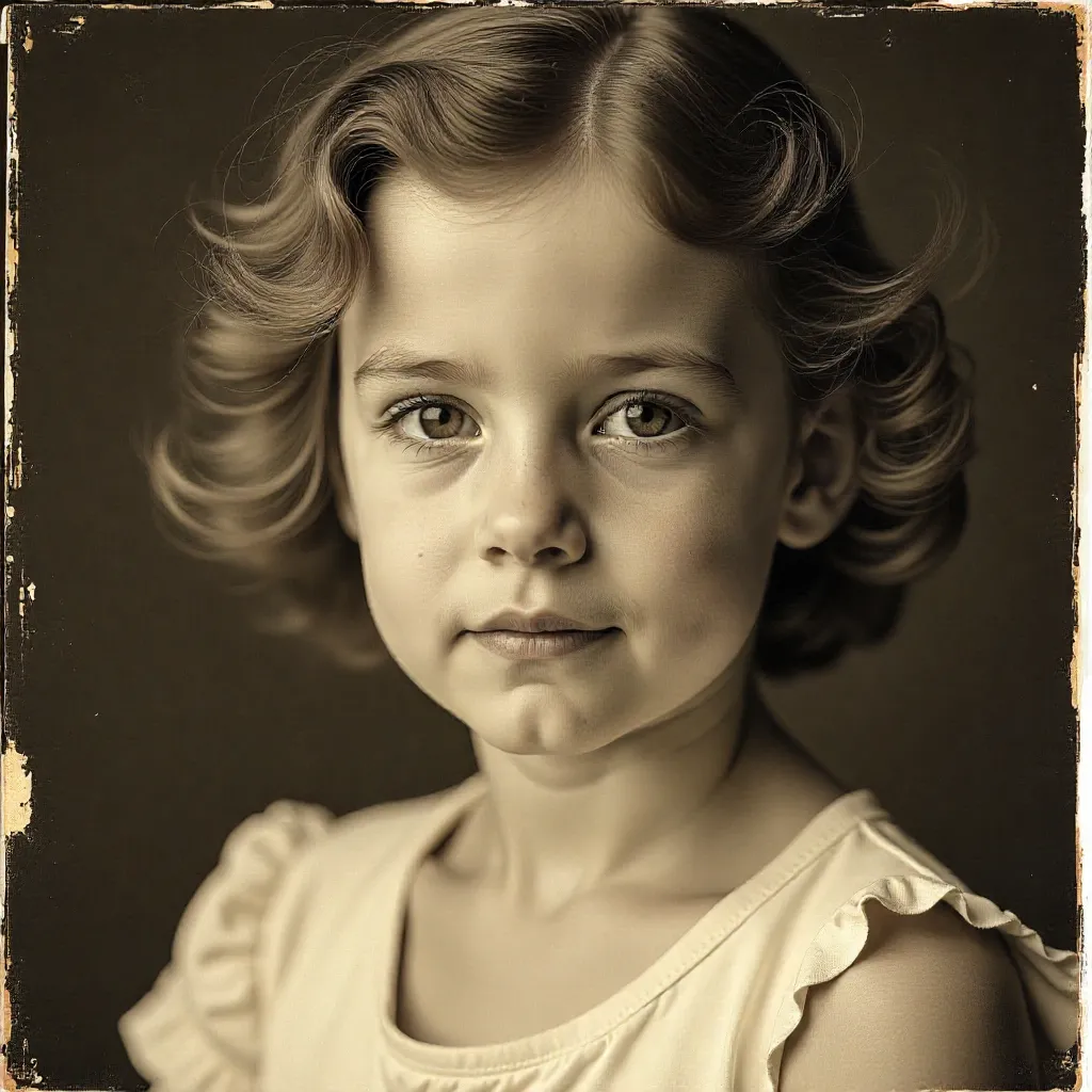 Vintage photograph restoration demonstration